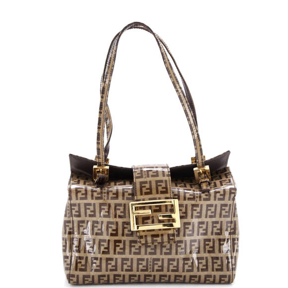 Fendi Small Vintage Bento Box Bag Zucca Coated Canvas - Picture 1 of 6